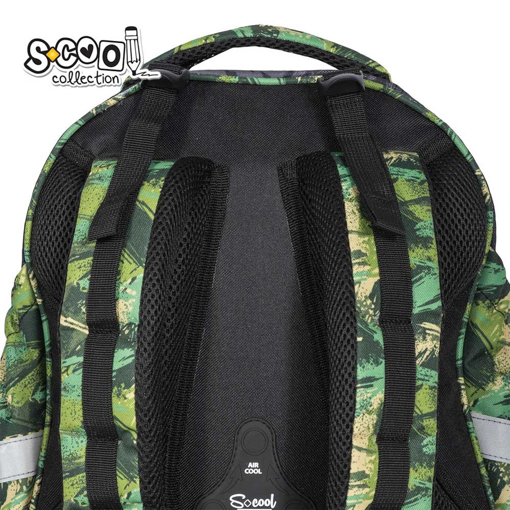 Ghiozdan anatomic DINO, bretele intarite, maner, 3 compartimente, 38x39x19.5 cm - imagine 15