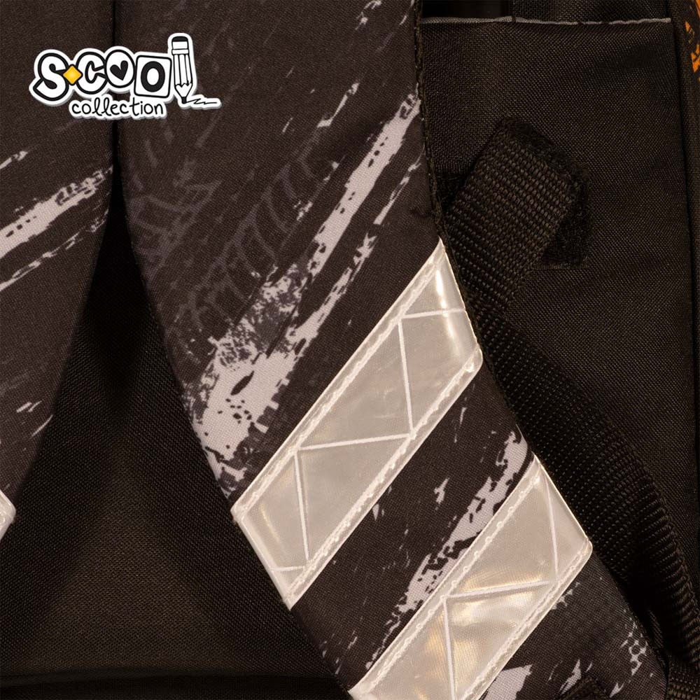 Ghiozdan troller, imprimeu fotbal, 3 compartimente, maner telescopic, 38x29x14 cm - imagine 8