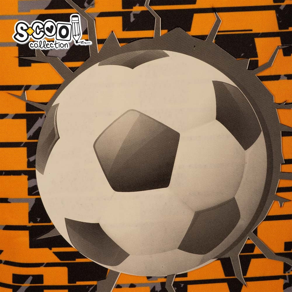 Ghiozdan troller, imprimeu fotbal, 3 compartimente, maner telescopic, 38x29x14 cm - imagine 12