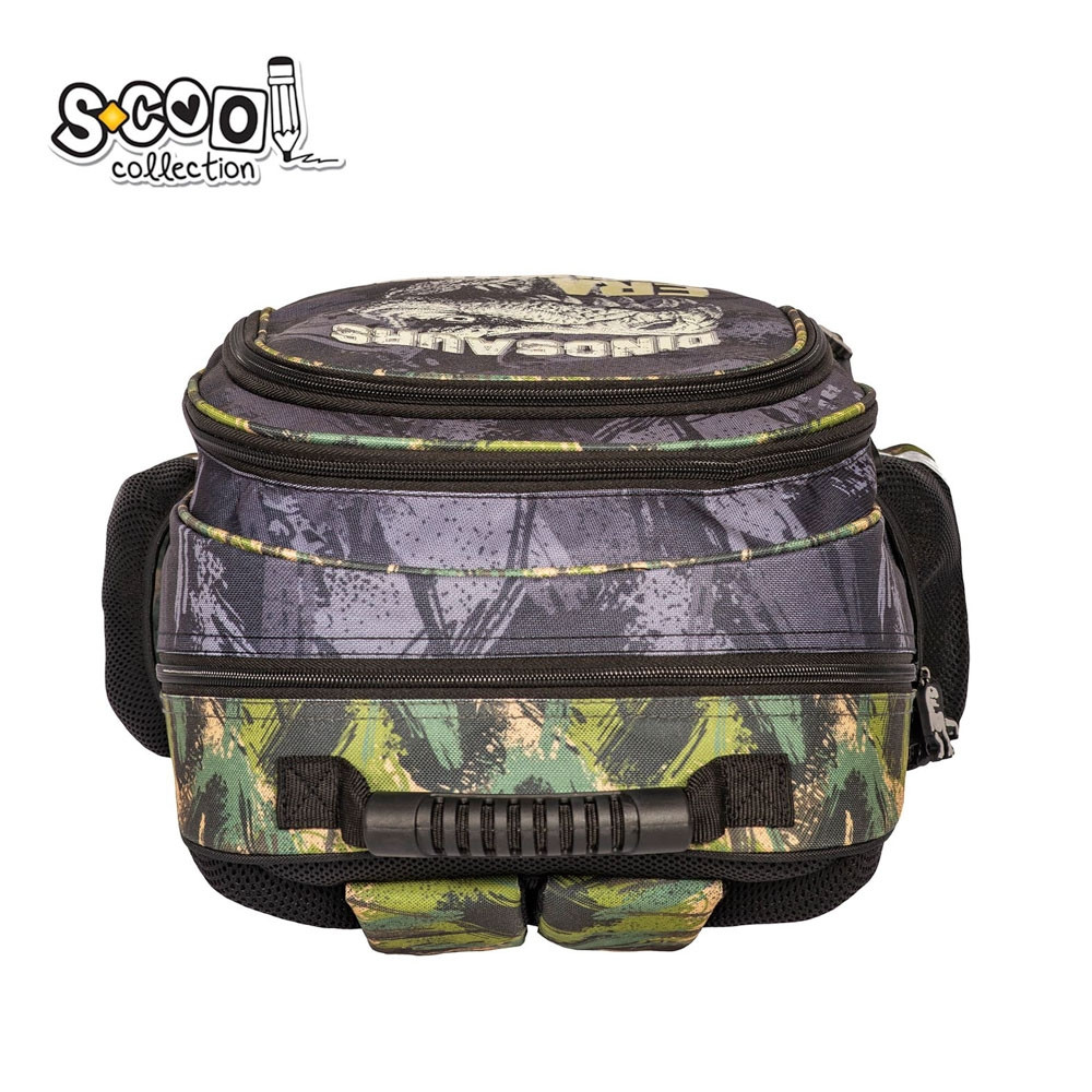 Ghiozdan ergonomic baieti, imprimeu DINO, compartimente cu fermoar, spate anatomic, 40.5x29x13.5 cm - imagine 5