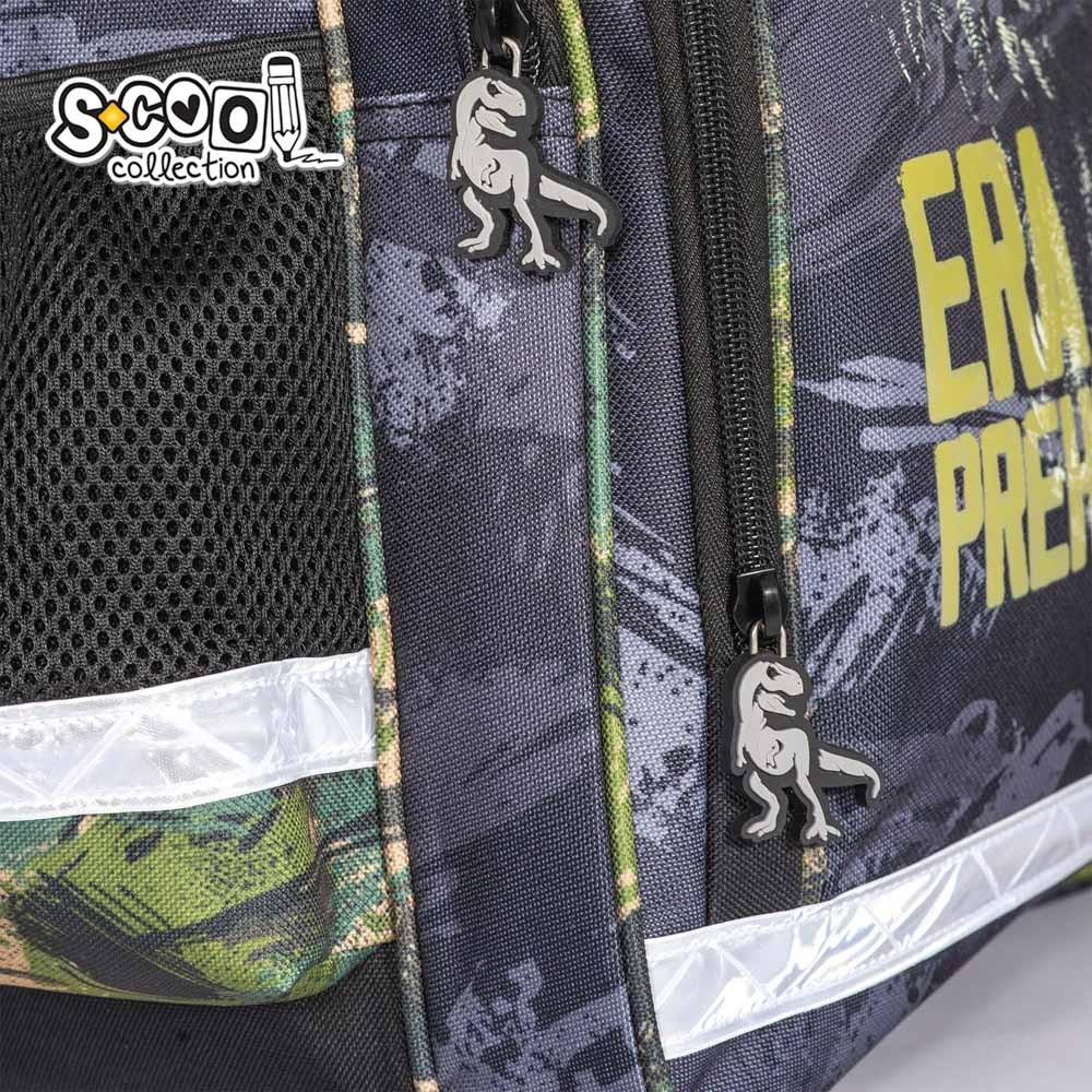 Ghiozdan ergonomic baieti, imprimeu DINO, compartimente cu fermoar, spate anatomic, 40.5x29x13.5 cm - imagine 7