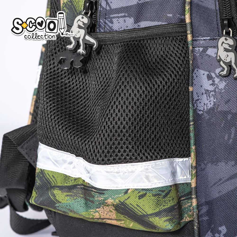 Ghiozdan ergonomic baieti, imprimeu DINO, compartimente cu fermoar, spate anatomic, 40.5x29x13.5 cm - imagine 8