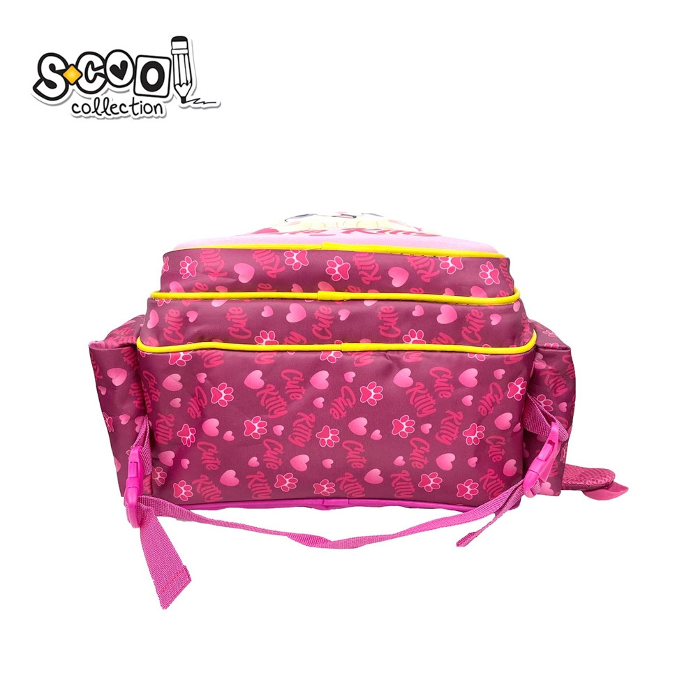 Ghiozdan 3D pentru fete, cu LED, Cute Kitty, compartimente multiple, maner, 40x32x19.5 cm - imagine 5