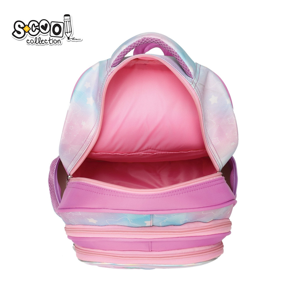 Ghiozdan 3D MAKE A WISH, 2 compartimente, buzunar interior, buzunar fata, fermoar, 2 manere, 31 cm - imagine 5