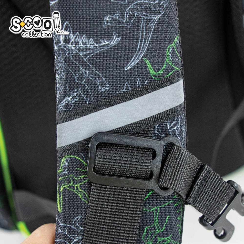 Ghiozdan 3D cu model dinozauri, compartiment principal cu doua separatoare, buzunare laterale, 38x35x20 cm - imagine 5