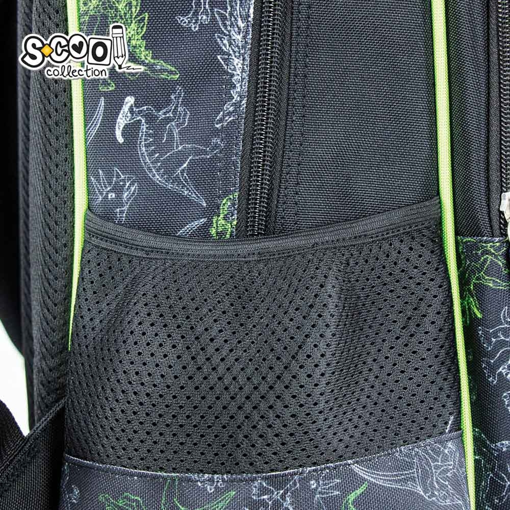 Ghiozdan 3D cu model dinozauri, compartiment principal cu doua separatoare, buzunare laterale, 38x35x20 cm - imagine 7