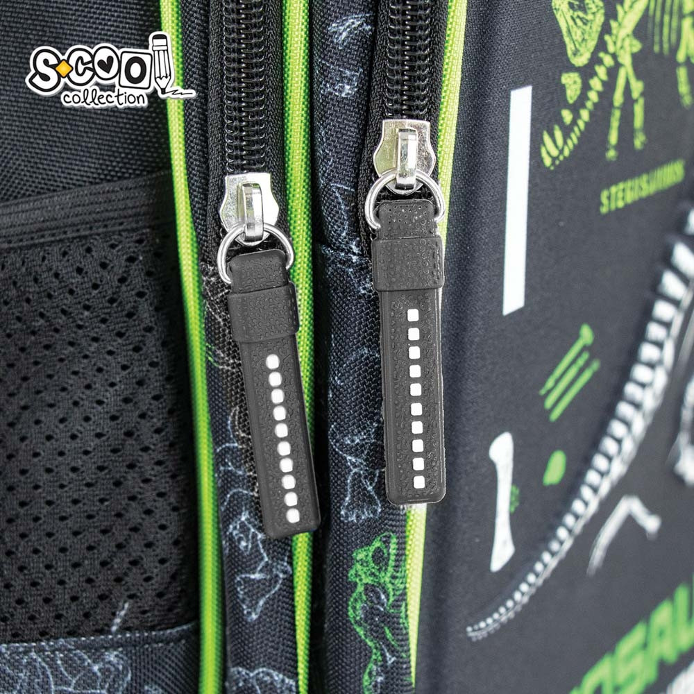 Ghiozdan 3D cu model dinozauri, compartiment principal cu doua separatoare, buzunare laterale, 38x35x20 cm - imagine 8