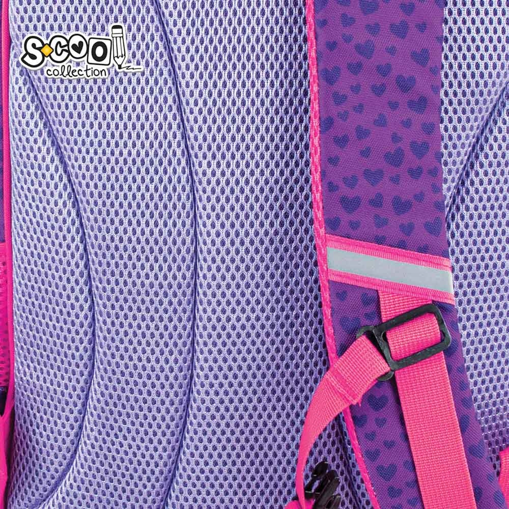 Ghiozdan ergonomic, model 3D, motiv HEART, doua manere, 38x35x20 cm, 22 litri - imagine 5