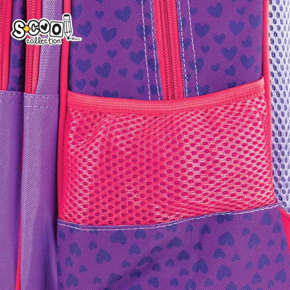 Ghiozdan ergonomic, model 3D, motiv HEART, doua manere, 38x35x20 cm, 22 litri - imagine 8