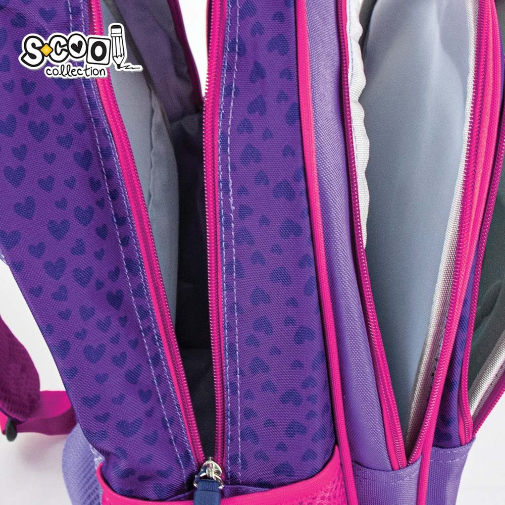 Ghiozdan ergonomic, model 3D, motiv HEART, doua manere, 38x35x20 cm, 22 litri - imagine 9