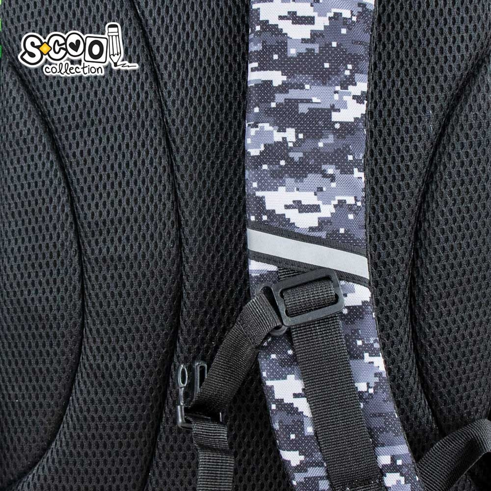 Ghiozdan pentru baieti 6-11 ani, imprimeu 3D OFFROAD, 2 compartimente, 38x35x20 cm - imagine 5