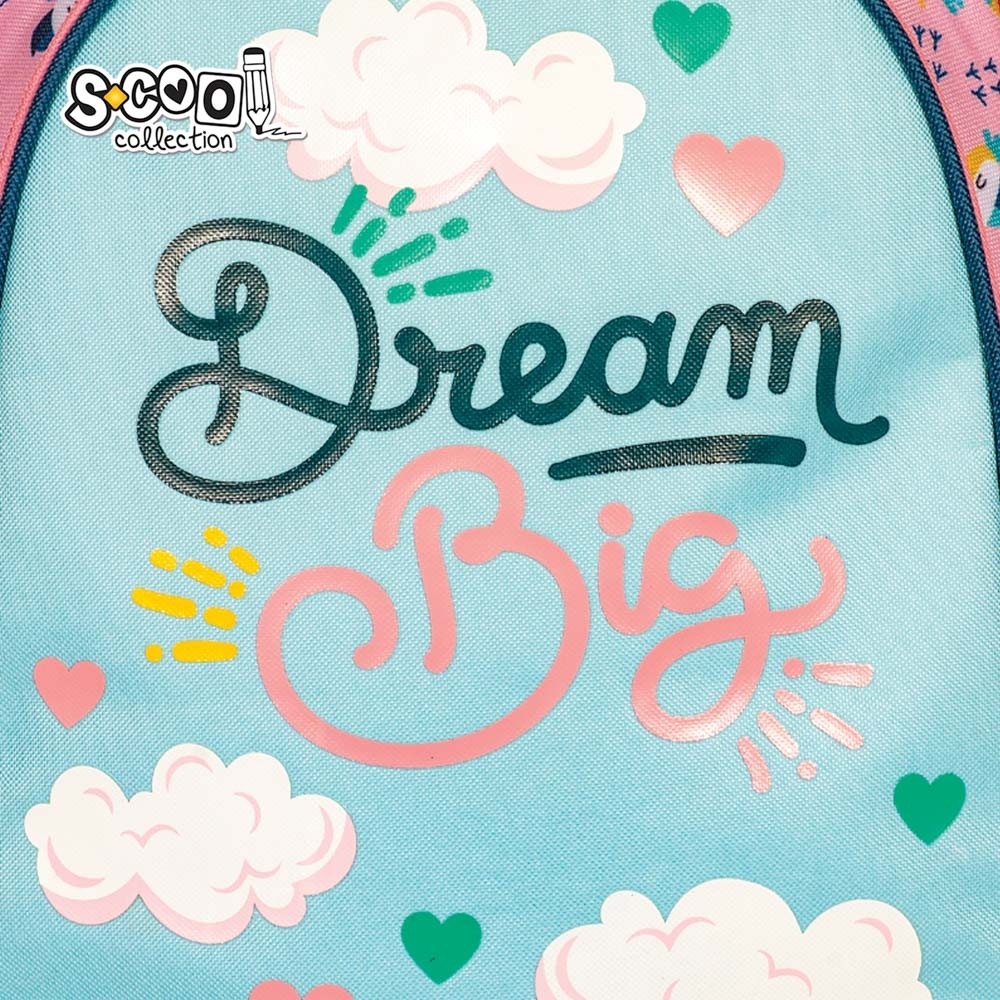 Ghiozdan multicolor, DREAM BIG, 34L, catarama antialunecare, baza EVA, 38x39x19.5 cm - imagine 5