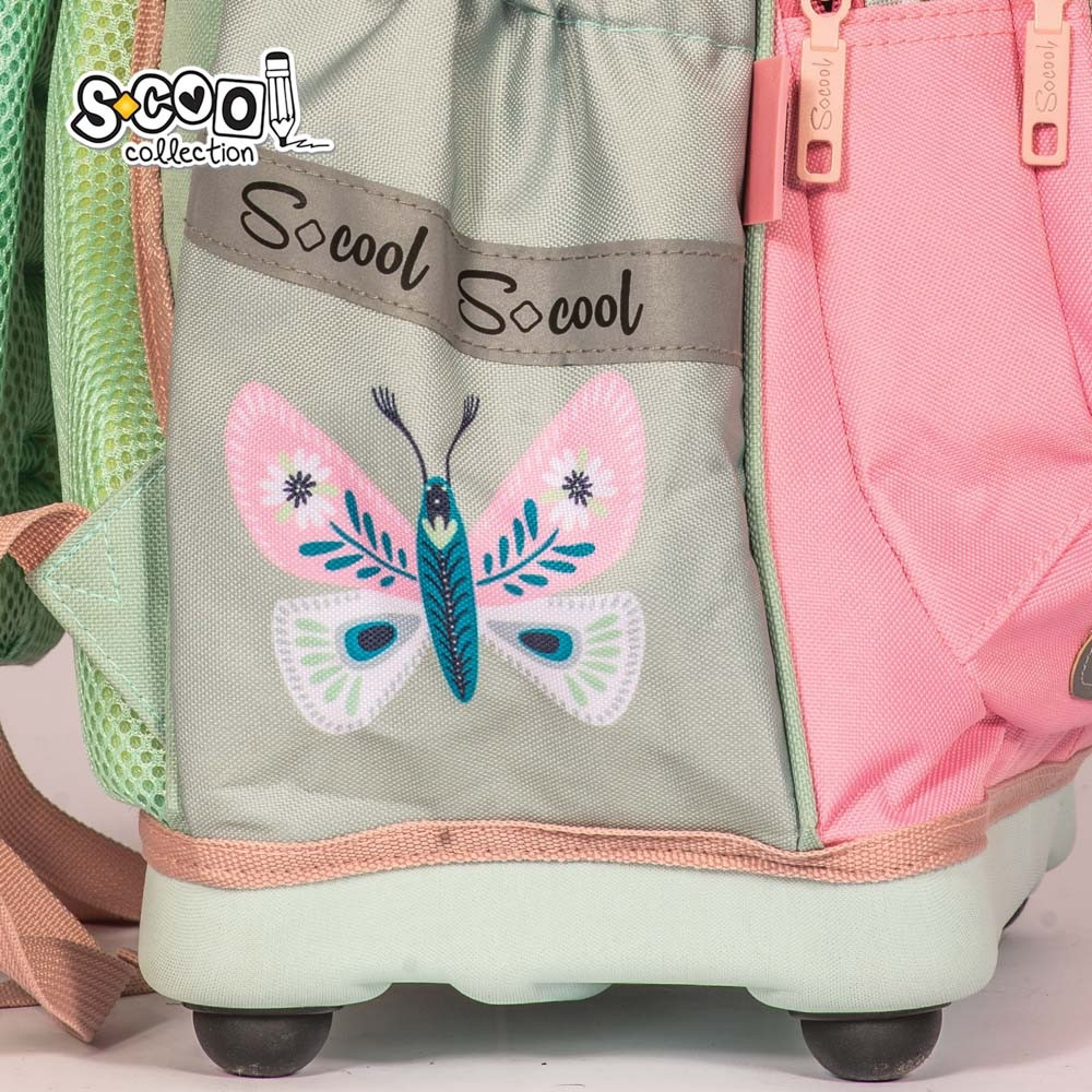 Ghiozdan anatomic pentru fete, 24L, 2 compartimente cu fermoar, maner rezistent, motiv WILD ADVENTURE - imagine 6