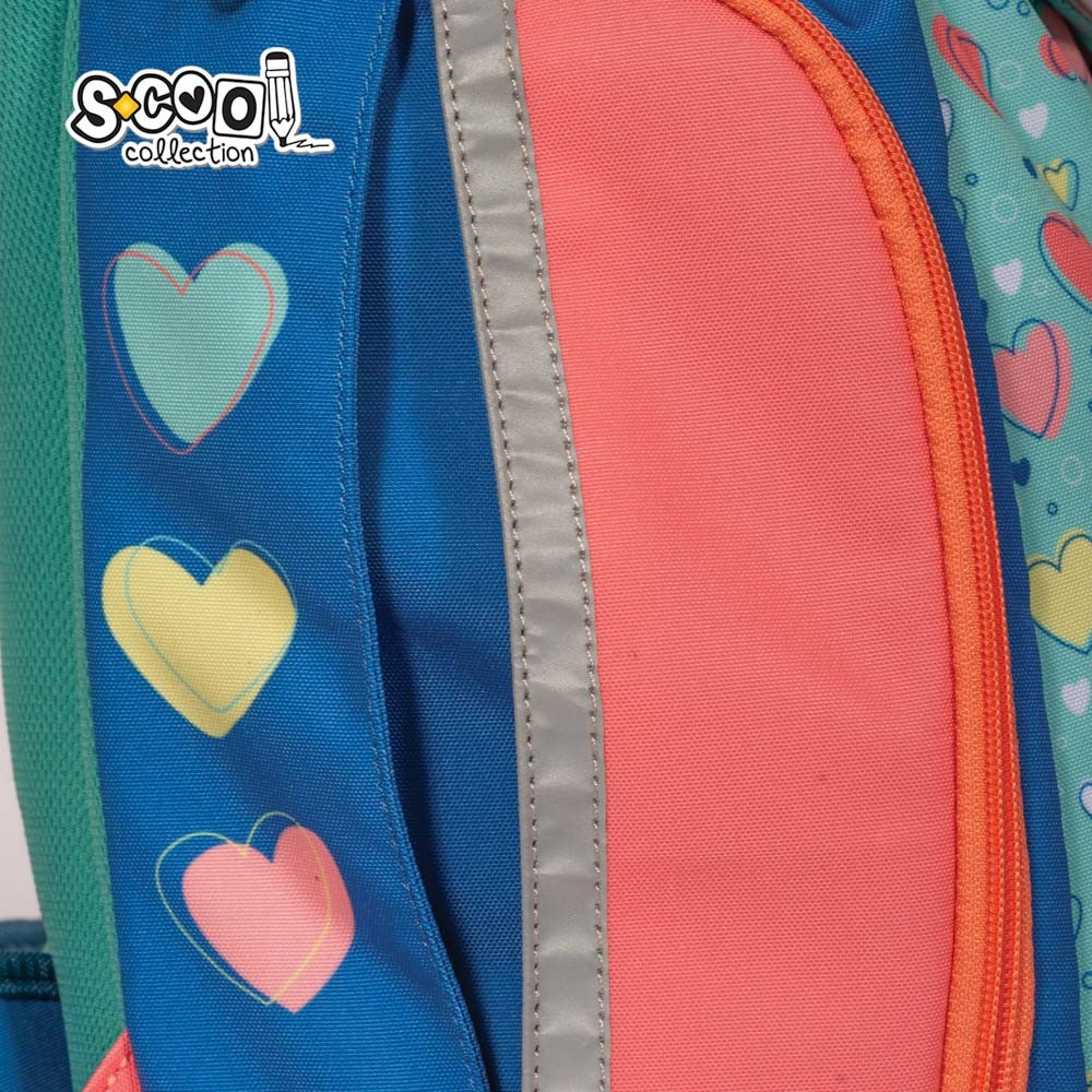 Ghiozdan anatomic cu motiv DREAM, multicolor, buzunar frontal termoizolat, curea fixare talie, 3 picioare - imagine 6