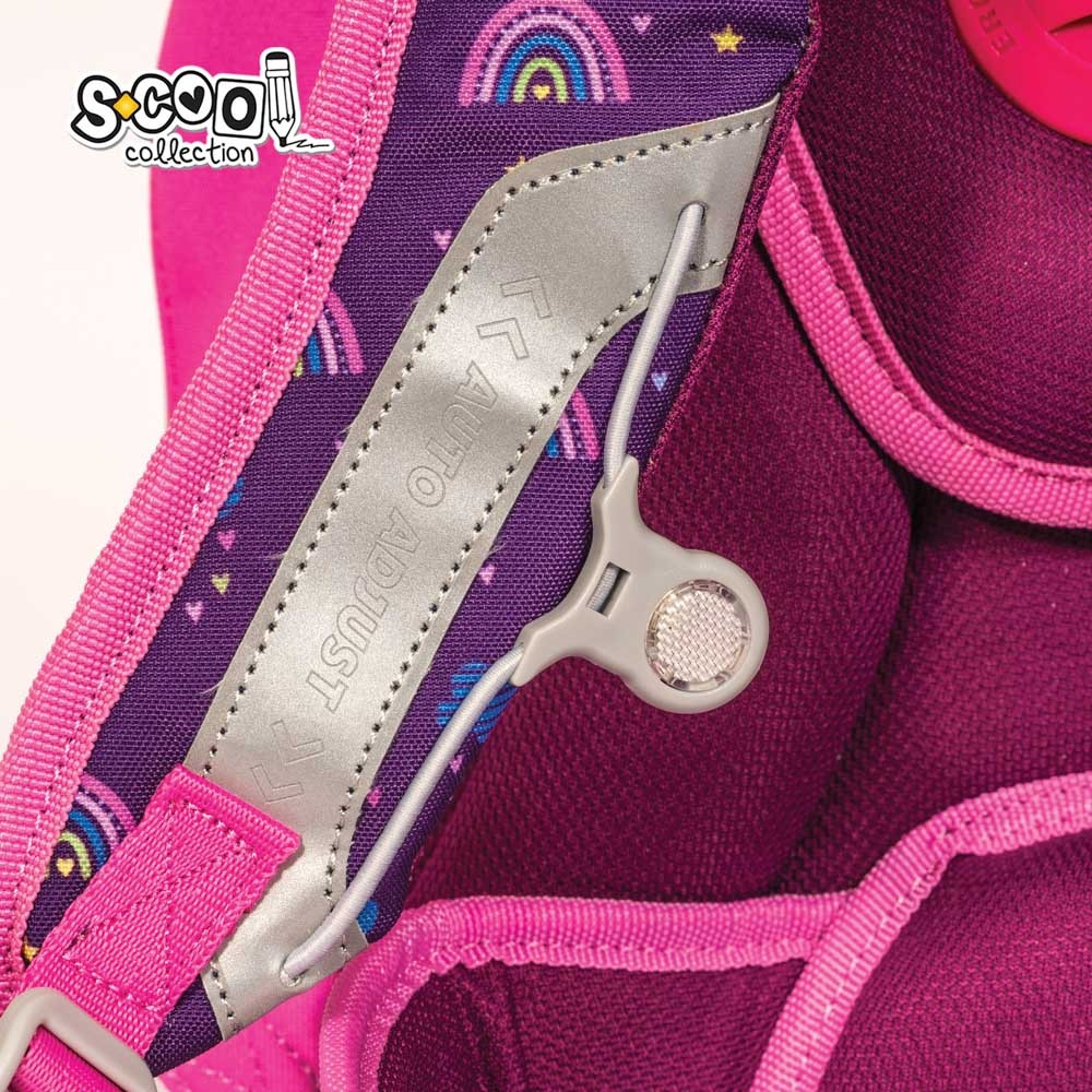 Ghiozdan ergonomic FOLLOW YOUR DREAMS, 6-11 ani, bretele ajustabile, buzunar frontal, poliester 600D - imagine 7