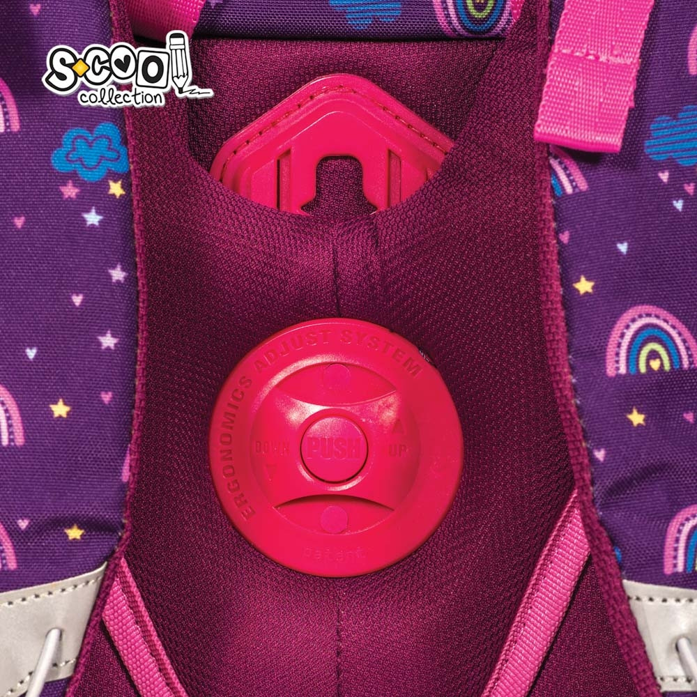 Ghiozdan ergonomic FOLLOW YOUR DREAMS, 6-11 ani, bretele ajustabile, buzunar frontal, poliester 600D - imagine 8