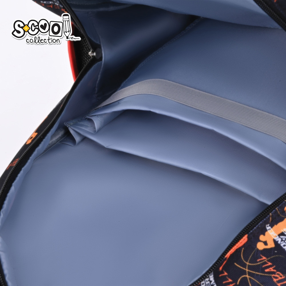 Ghiozdan 3D BASKETBALL, pentru baieti 6-11 ani, compartiment cu 2 buzunare, bucla pentru agatare, 28L - imagine 9
