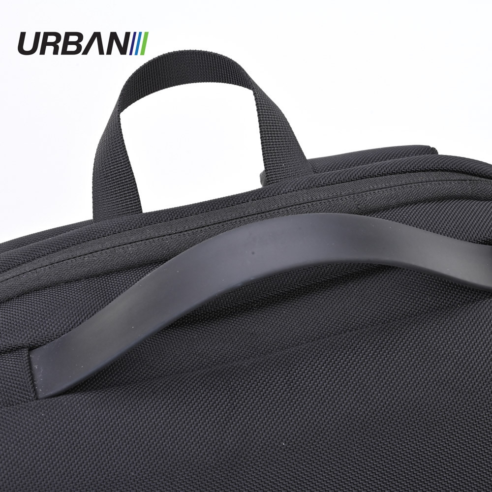 Ghiozdan URBAN BULLET, compartiment laptop, bucla agatare, buzunare accesorii, cablu USB, 46x35x15 cm - imagine 7