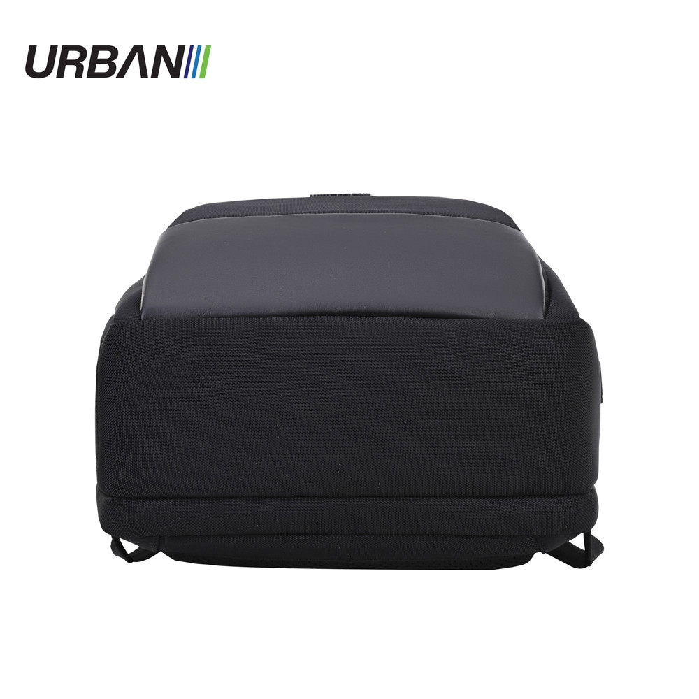 Ghiozdan URBAN BLACK cu 2 compartimente, buzunar tableta, baza impermeabila, maner, 43x29x12 cm - imagine 5