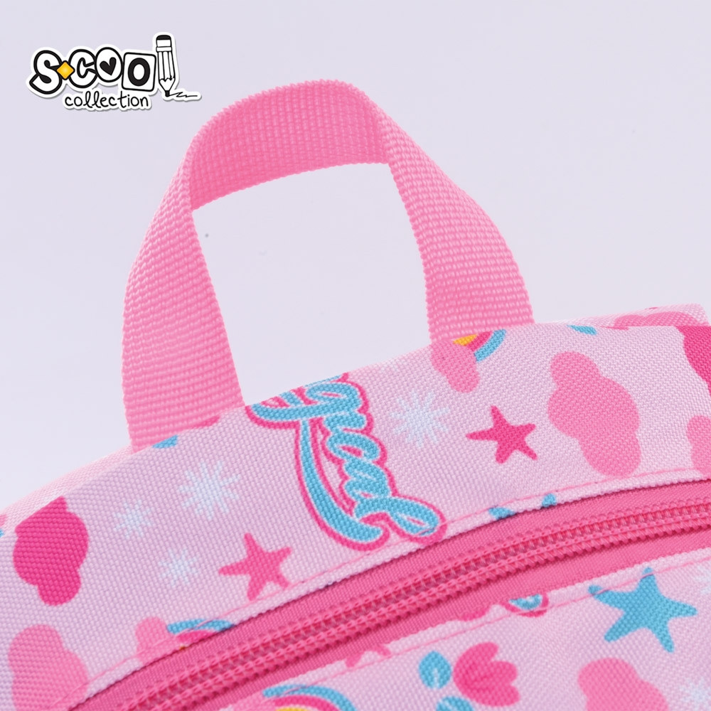 Ghiozdan de gradinita MAGICAL, compartiment captusit, cursoare cu pandantive, 3-5 ani, 30x24x9 cm, roz - imagine 6