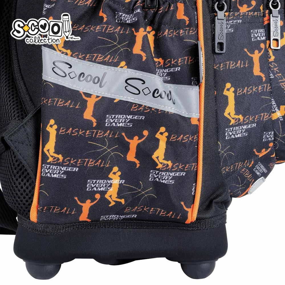 Ghiozdan elevi, spate anatomic si buretat, incapator, 23 litri, BASKETBALL - imagine 6