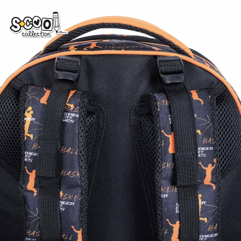 Ghiozdan elevi, spate anatomic si buretat, incapator, 23 litri, BASKETBALL - imagine 7