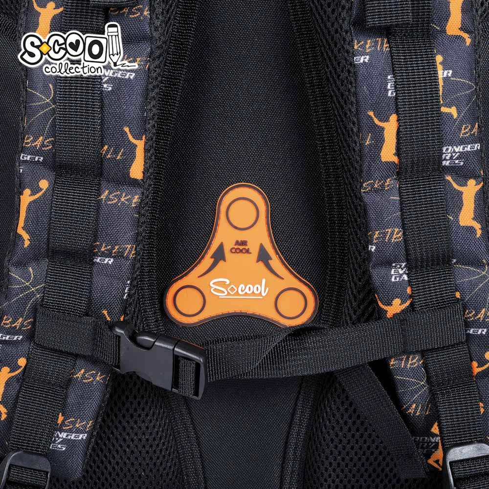 Ghiozdan elevi, spate anatomic si buretat, incapator, 23 litri, BASKETBALL - imagine 9