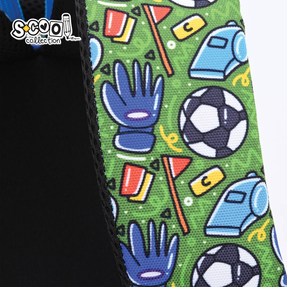 Ghiozdan gradinita, imprimeu fotbal, compartiment cu fermoar, 34x23x14 cm - imagine 7