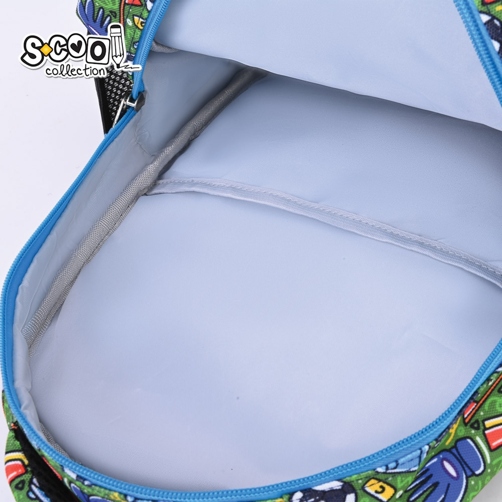 Ghiozdan gradinita, imprimeu fotbal, compartiment cu fermoar, 34x23x14 cm - imagine 9