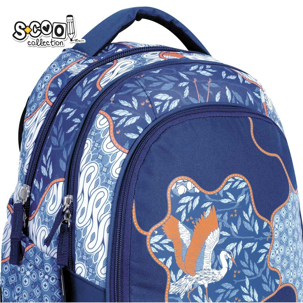 Ghiozdan ergonomic copii, 19.5 litri, 2 compartimente, buzunare depozitare, 41x28x17 cm - imagine 6