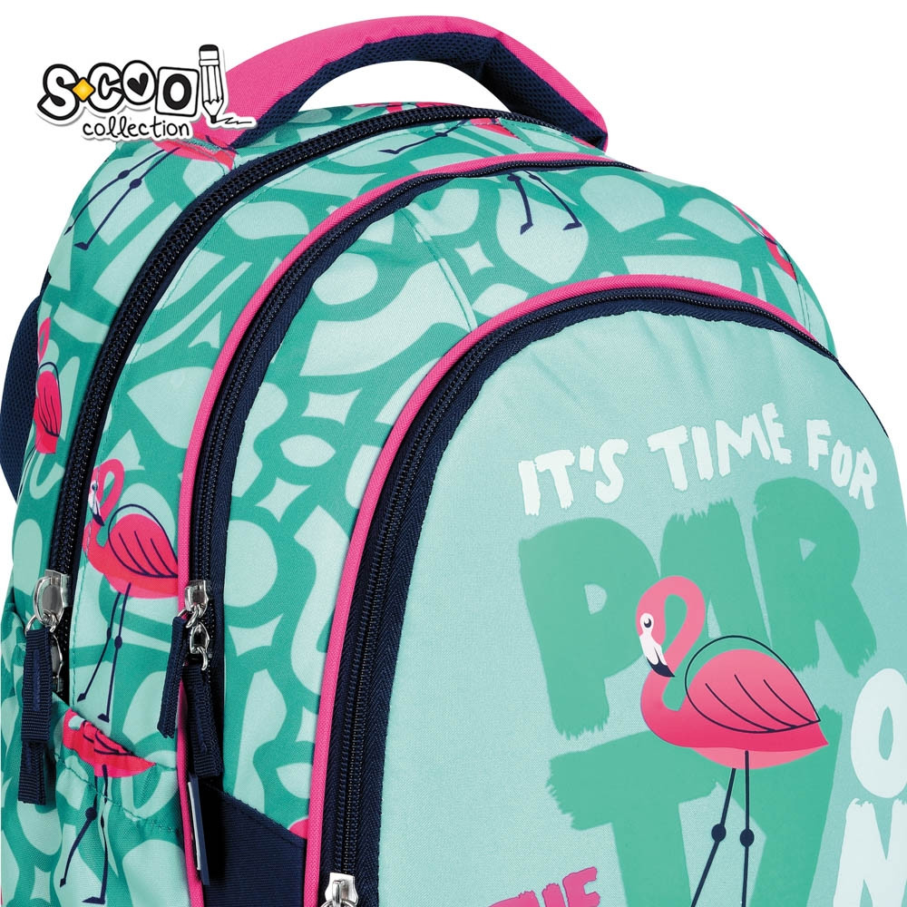 Ghiozdan copii, 2 compartimente, PARTY ON, multicolor, 41x28x17 cm, 19.5 litri - imagine 6