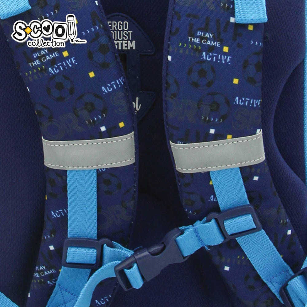 Ghiozdan anatomic elevi, buton magnetic, multicolor, 42x30x22 cm, Premium - imagine 8