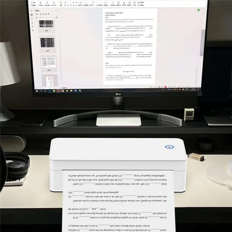 Imprimanta termica portabila A4, USB, Bluetooth, 300 DPI, Windows, Android, iOS - imagine 9