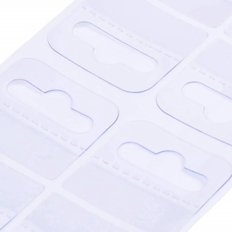 Agatatori autoadezive eurohole, din plastic, transparente, set 12 bucati - imagine 2