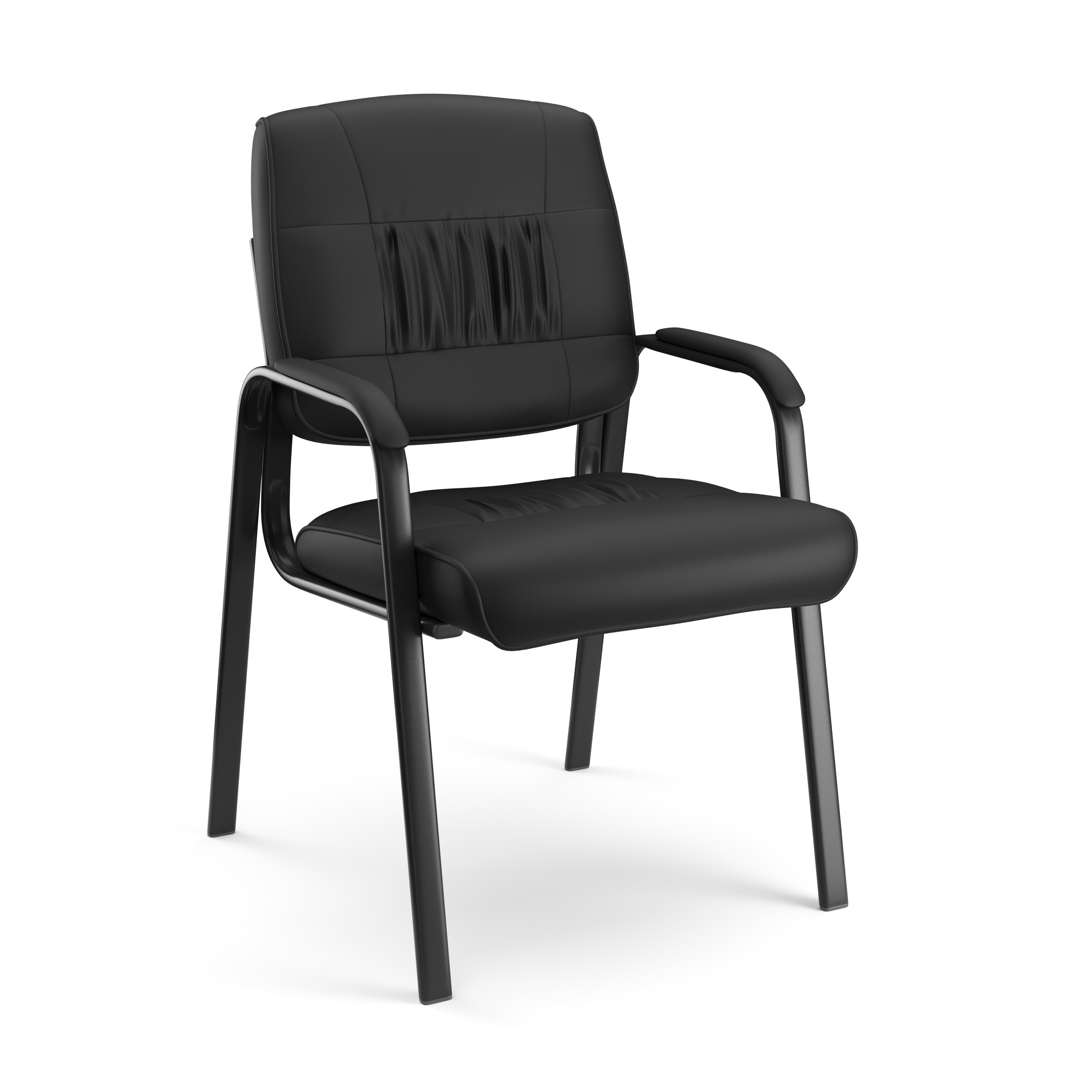 Scaun de conferinta, tapiterie piele ecologica si spuma, cotiere captusite, inaltime 91 cm - imagine 14