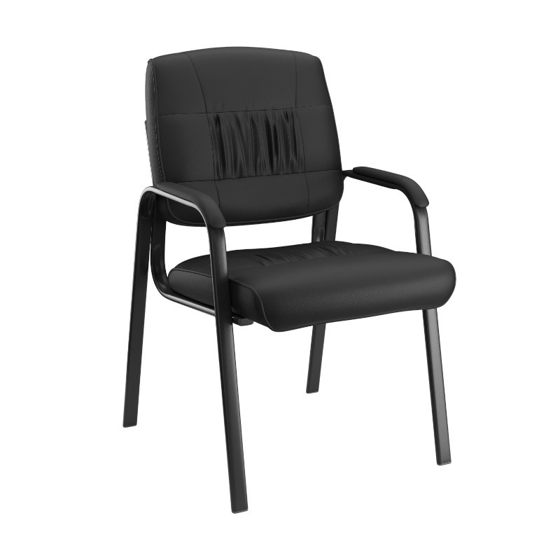 Scaun de conferinta, tapiterie piele ecologica si spuma, cotiere captusite, inaltime 91 cm - imagine 7