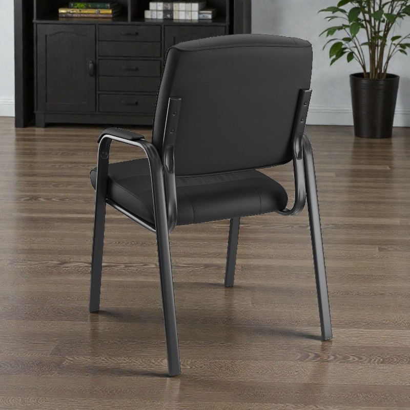 Scaun de conferinta, tapiterie piele ecologica si spuma, cotiere captusite, inaltime 91 cm - imagine 15