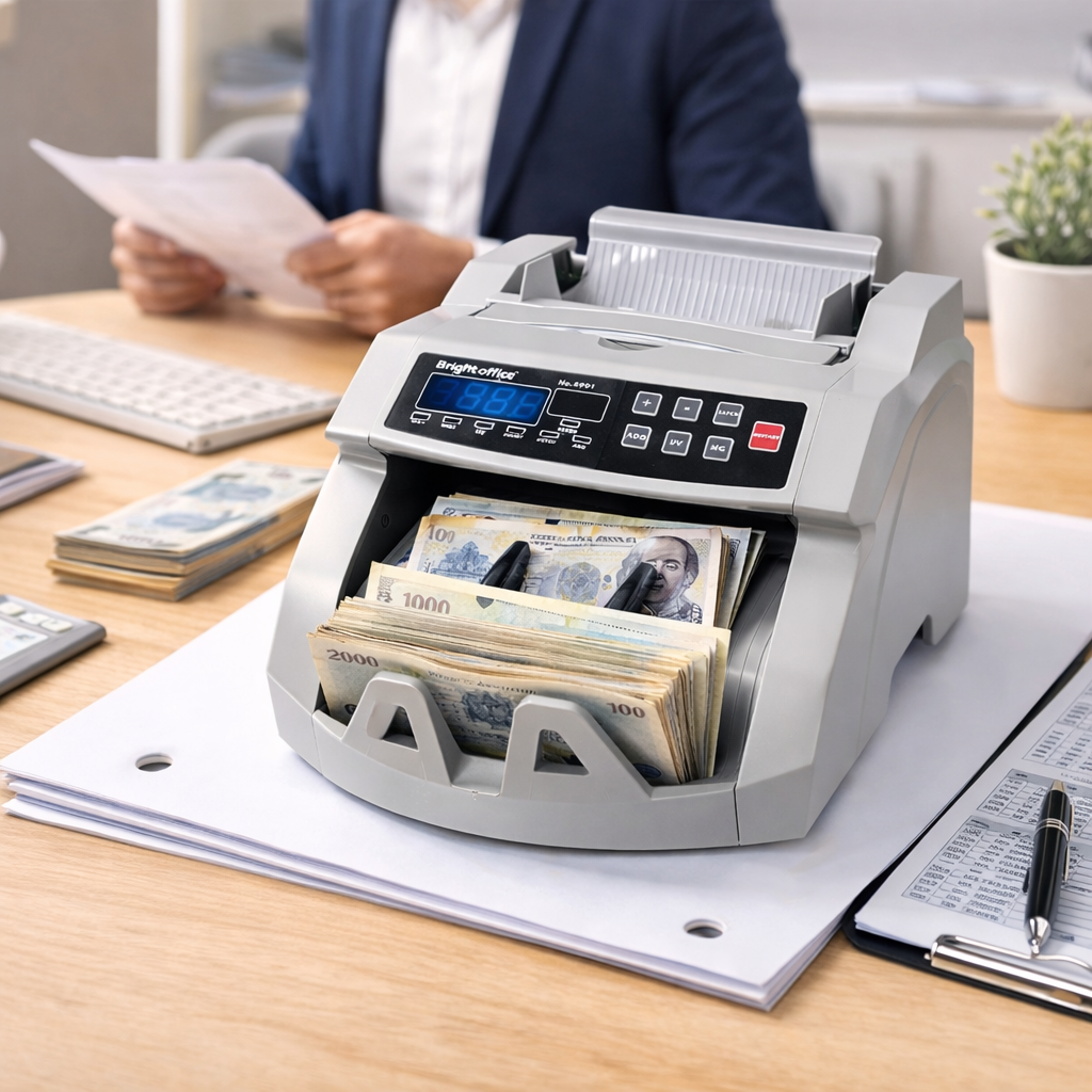 Masina de numarat bani profesionala cu detectare falsuri UV/MG – 900 bancnote/min, display LED - imagine 5