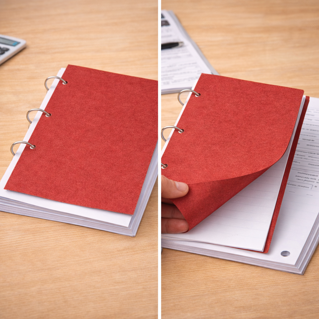 Coperta indosariere documente, format A4, carton texturat 230g/mp, top 100 coli Verde - imagine 3