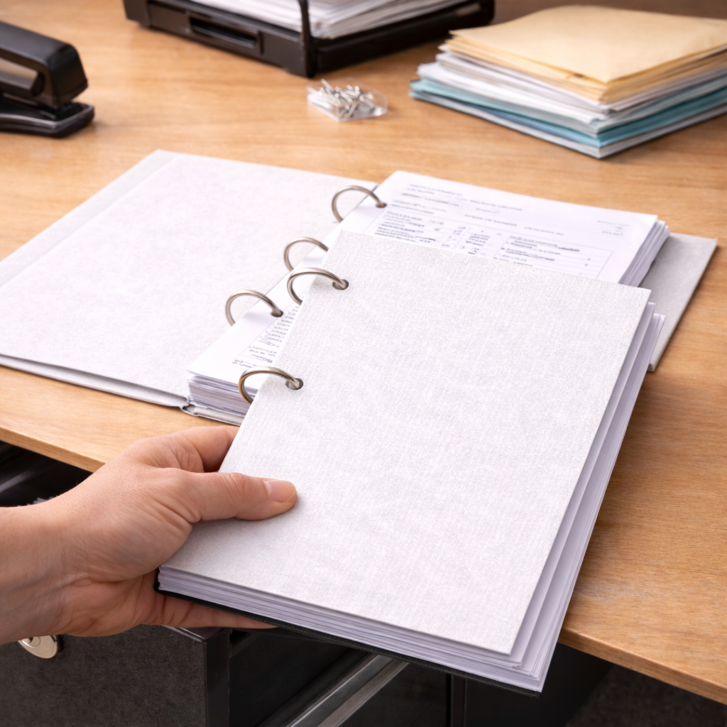 Coperta indosariere documente, format A4, carton texturat 230g/mp, top 100 coli Verde - imagine 9