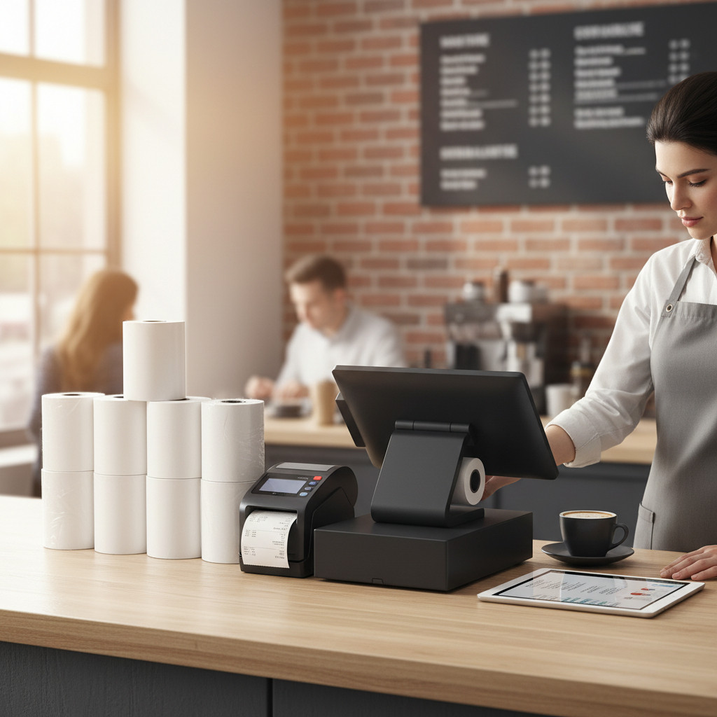 Set 10 role hartie termica pentru casa marcat, 57 mm x 18 m - imagine 6