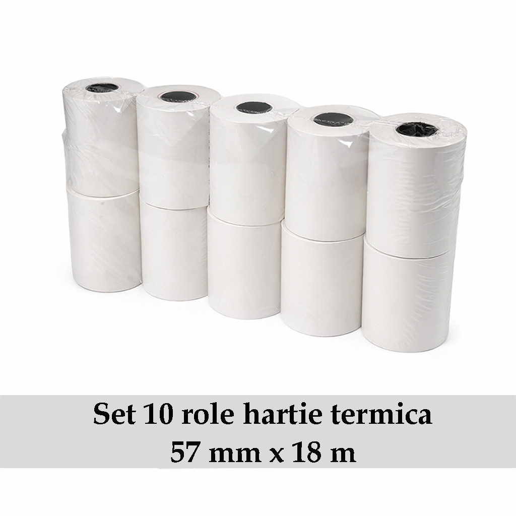 Set 10 role hartie termica pentru casa marcat, 57 mm x 18 m - imagine 4