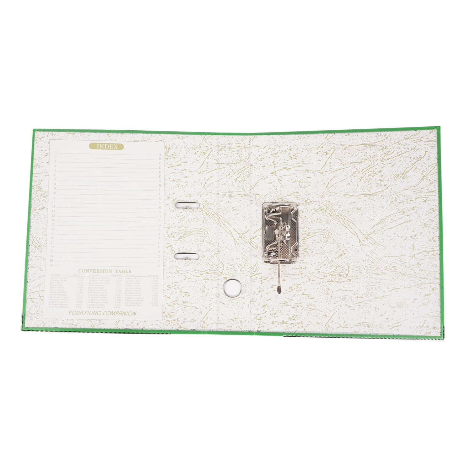 Biblioraft verde A4 pentru organizare documente – Cotor 5 cm, Bordura Metalica, 350 Coli - imagine 4