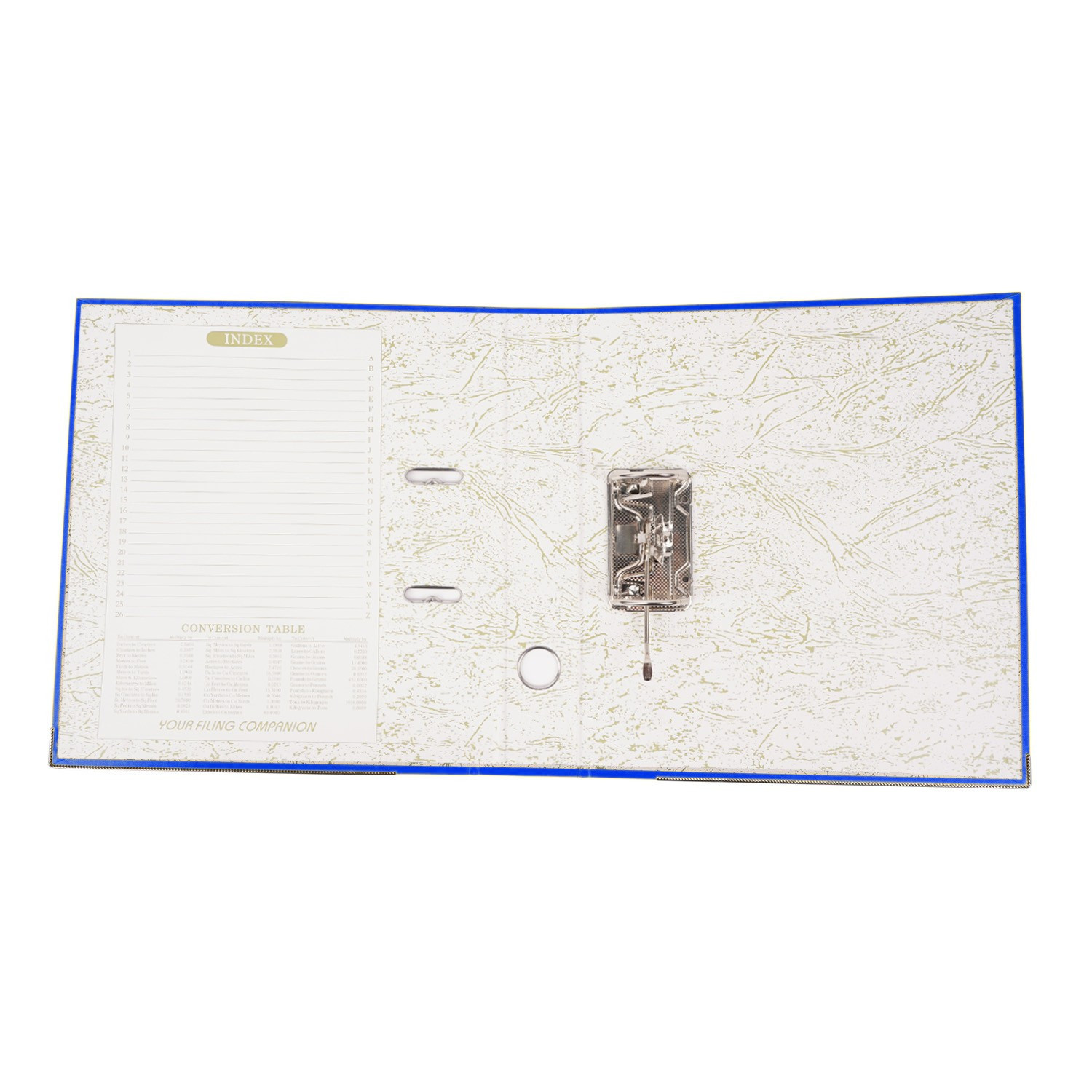 Biblioraft albastru A4 pentru arhivare eficienta – Cotor 5 cm, Bordura Metalica, 350 Coli - imagine 4