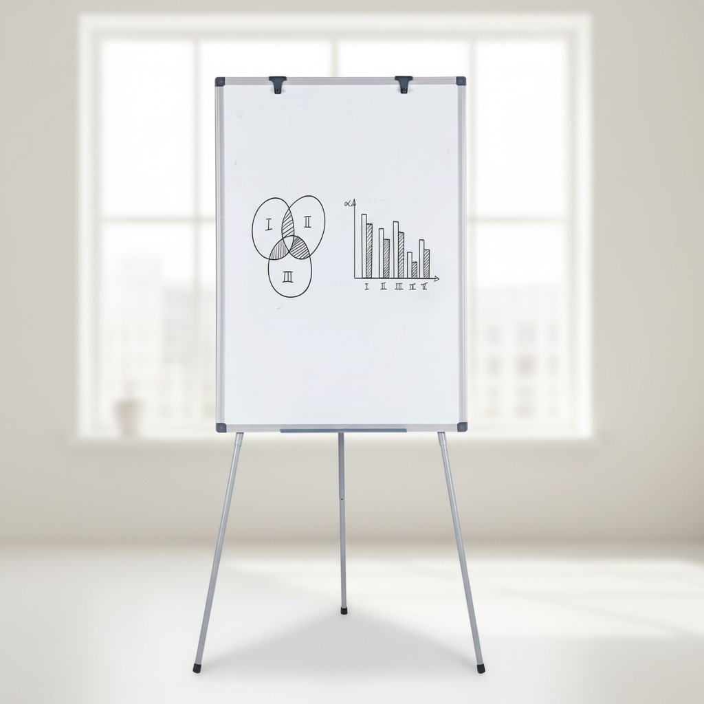 Flipchart magnetic 70x100 cm, cu inaltime reglabila maxim 170 cm , suport markere - imagine 9