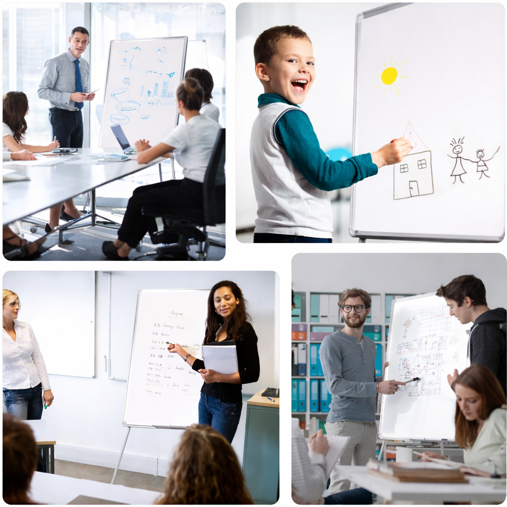 Flipchart magnetic 60x90 cm, trepied telescopic 90-160 cm, cleme pentru hartie - imagine 5