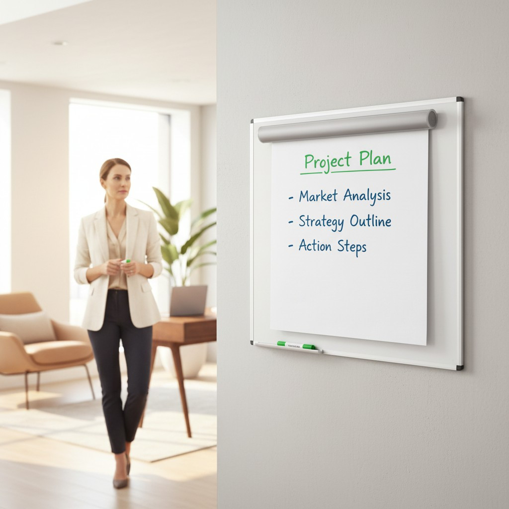 Suport magnetic pentru hartie flipchart, agatatori reglabile, 70 cm, ProCart - imagine 9