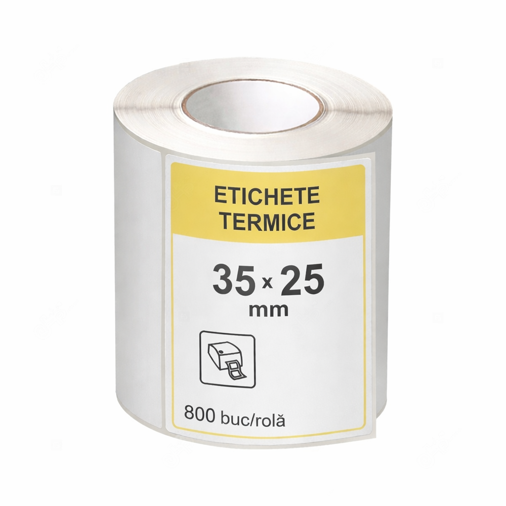 Etichete termice autoadezive, 35x25 mm, 800 bucati/rola