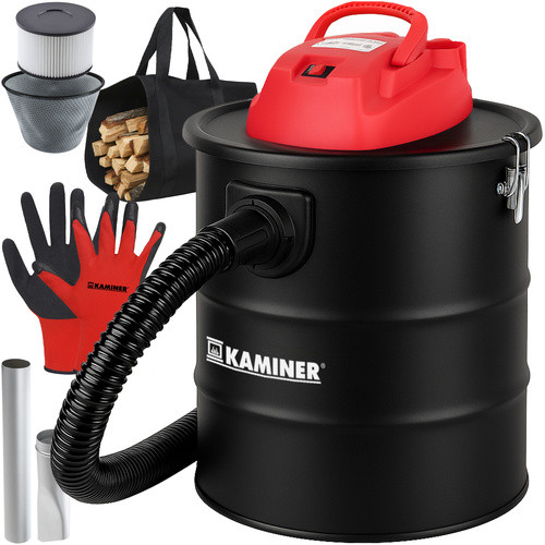Aspirator industrial pentru cenusa, fara sac, 20 litri, 1600 W, filtru HEPA, geanta inclusa, negru/rosu, RESIGILAT - imagine 5