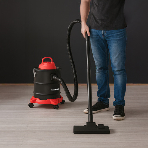Aspirator industrial pentru cenusa, fara sac, 20 litri, 1600 W, filtru HEPA, geanta inclusa, negru/rosu, RESIGILAT - imagine 16